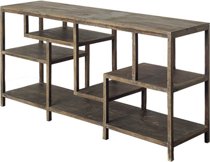 Brown Solid Wood Console Table
