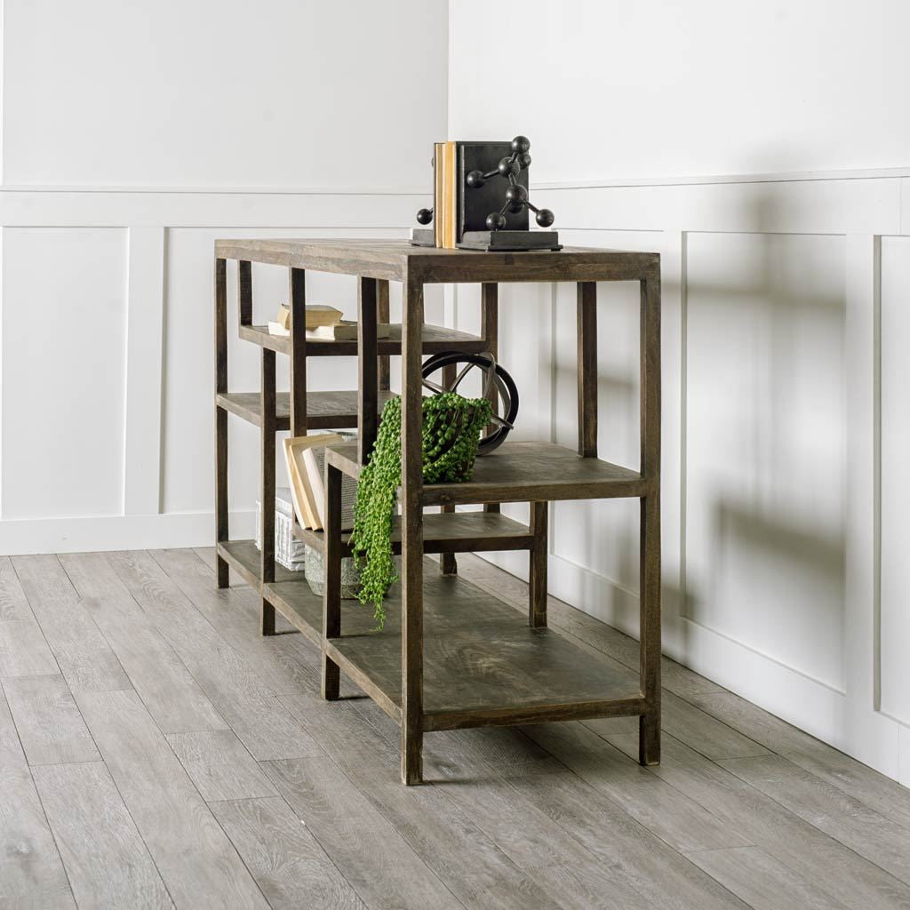 Brown Solid Wood Console Table
