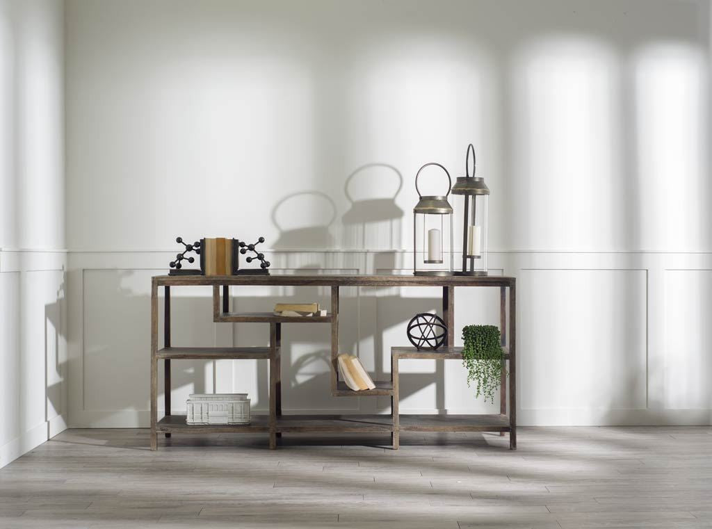 Brown Solid Wood Console Table
