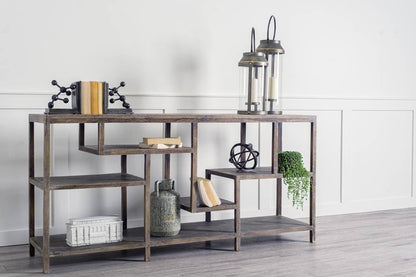 Brown Solid Wood Console Table