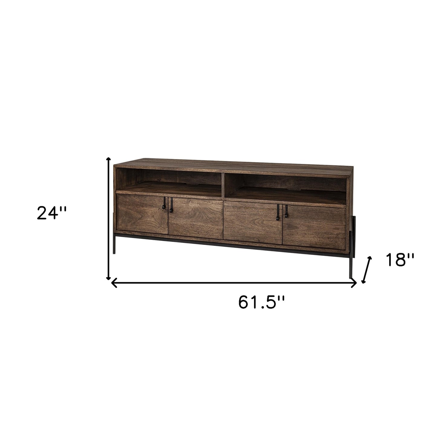 Olsi Solid Wood Media Console