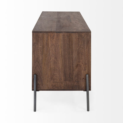 Olsi Solid Wood Media Console