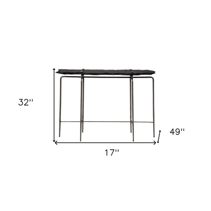 Black & Silver Slate Console Table