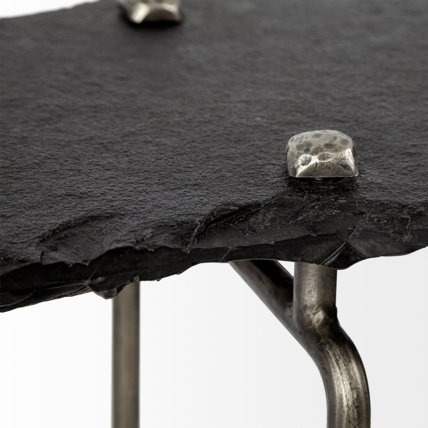 Black & Silver Slate Console Table