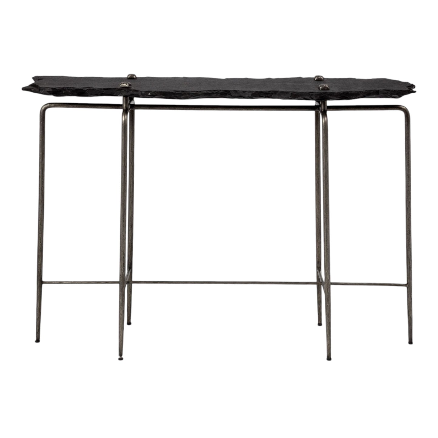 Black & Silver Slate Console Table