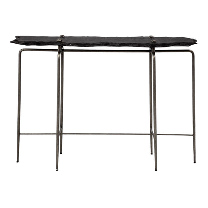 Black & Silver Slate Console Table