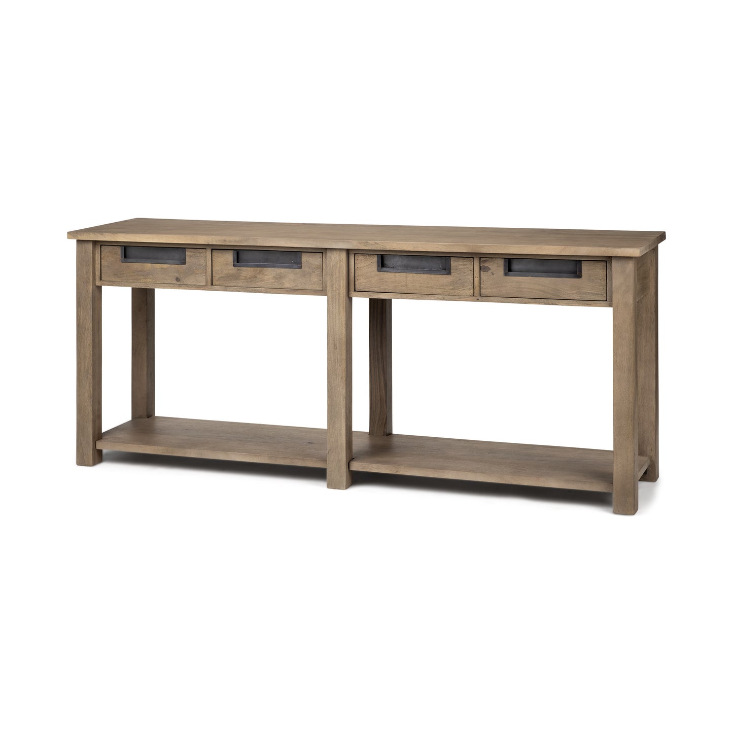 Brown Solid Wood Console Table