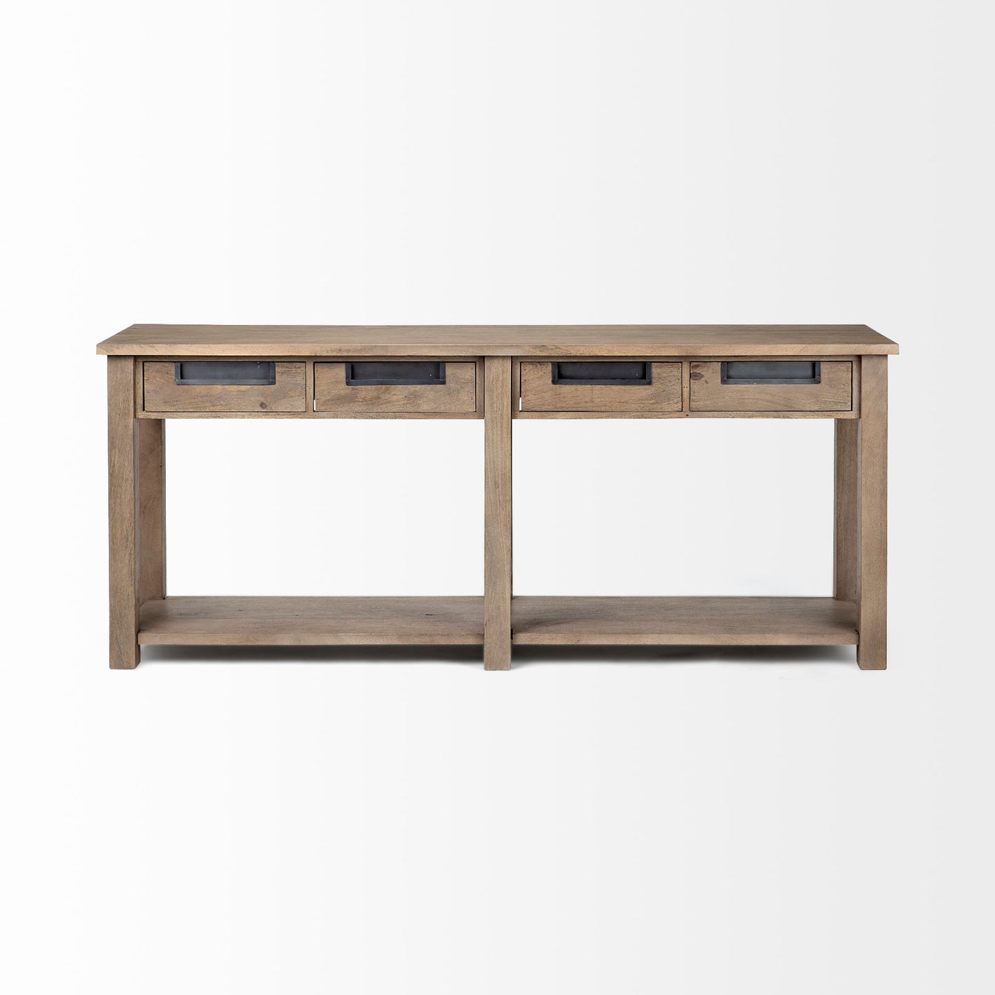 Brown Solid Wood Console Table