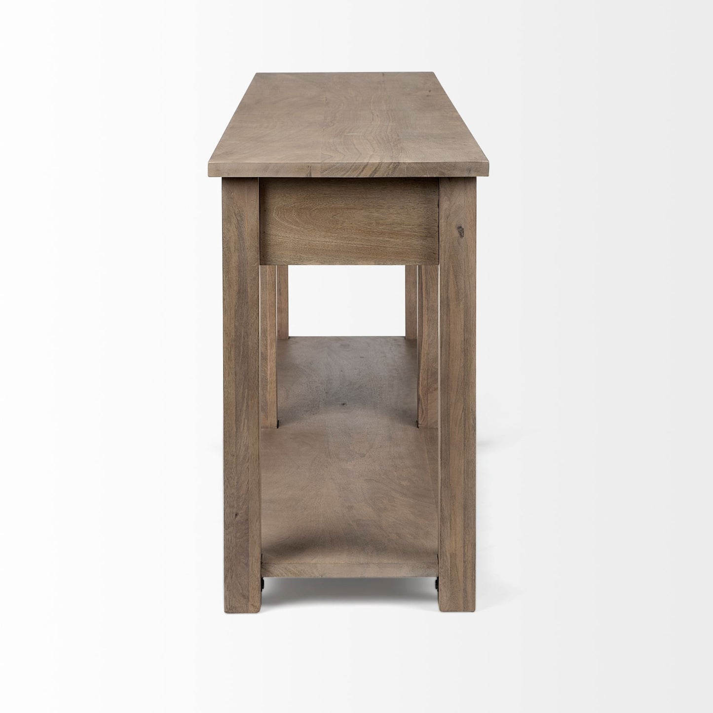 Brown Solid Wood Console Table