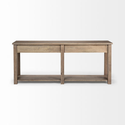 Brown Solid Wood Console Table