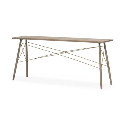 Brown Solid Wood Console Table