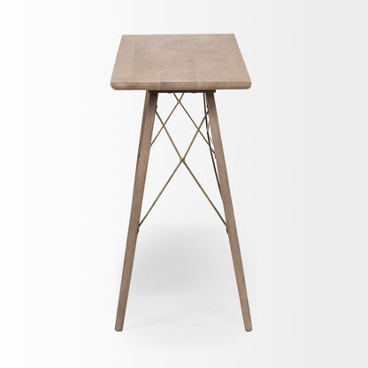Brown Solid Wood Console Table