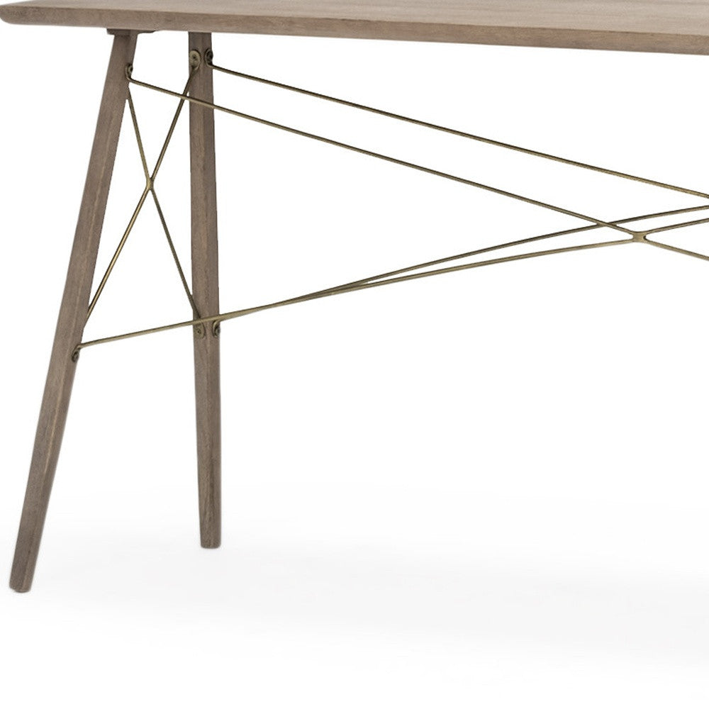 Brown Solid Wood Console Table