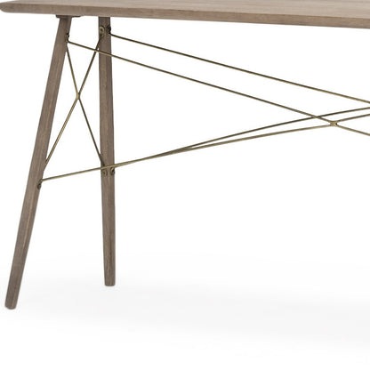 Brown Solid Wood Console Table