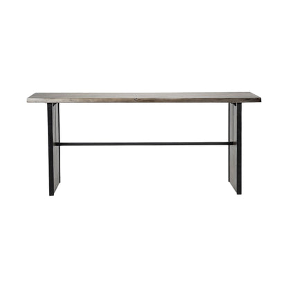 Brown Solid Wood Console Table