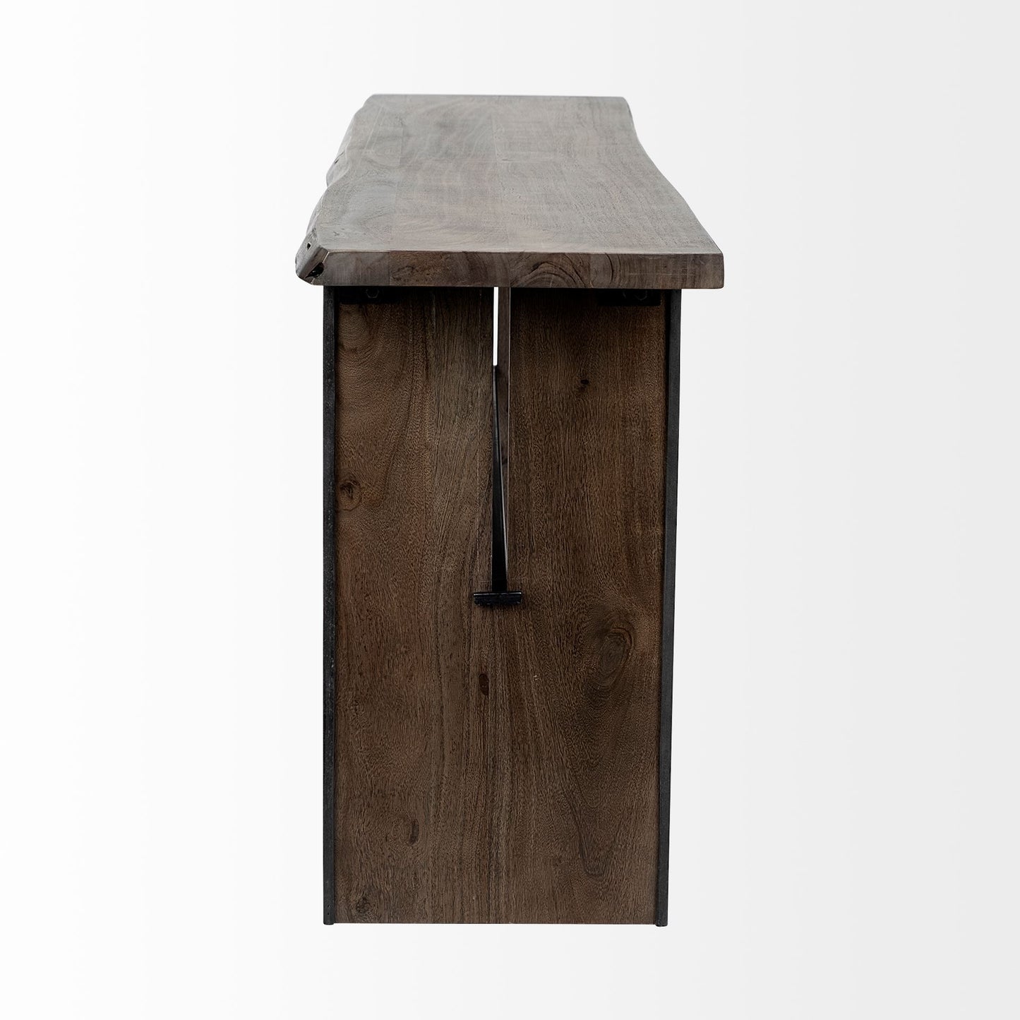 Brown Solid Wood Console Table