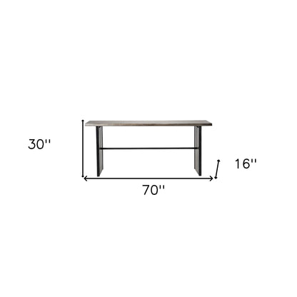 Brown Solid Wood Console Table