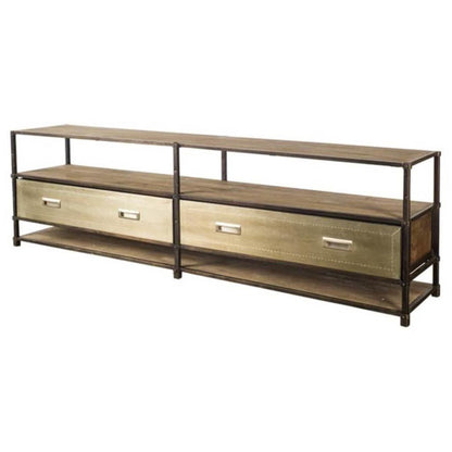 Brown Solid Wood Console Table