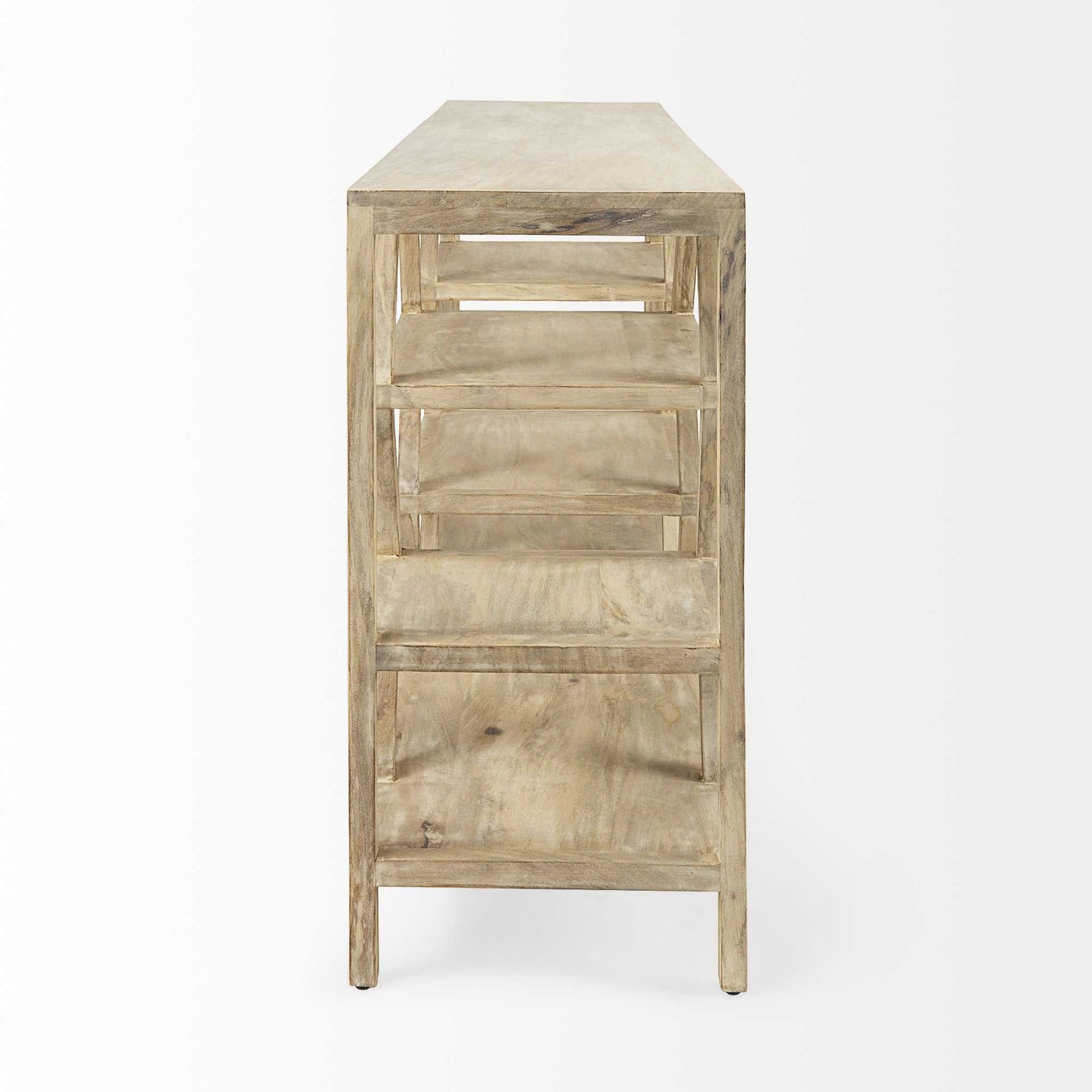 Light Brown Solid Wood Console Table