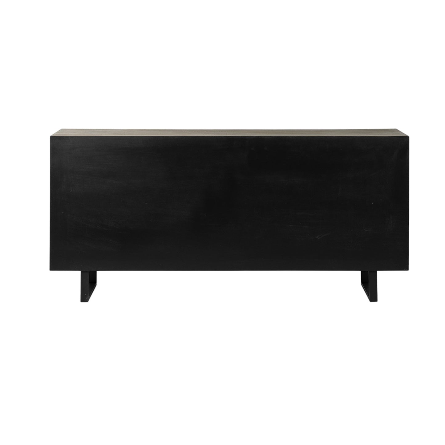 Light Brown Solid Wood Sideboard w/ 4 Doors
