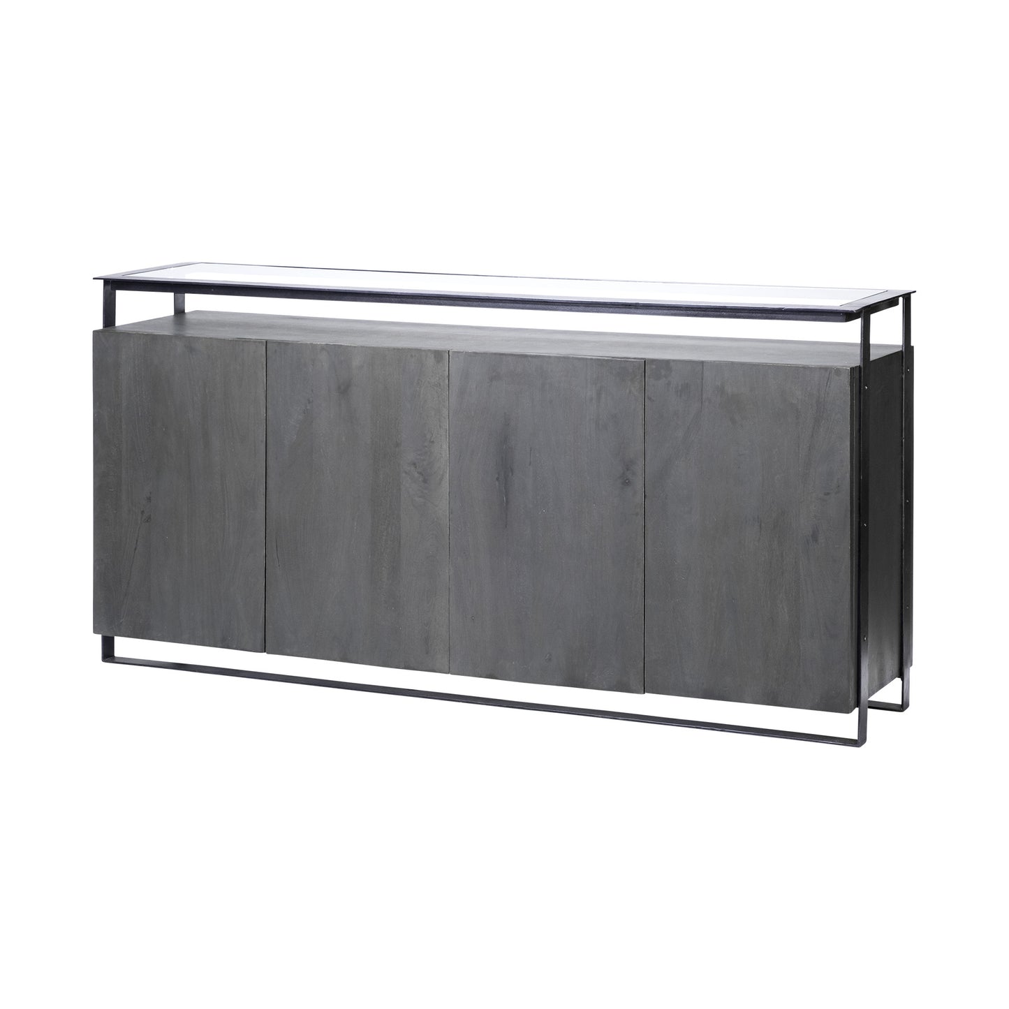 Black & Gray Solid Wood Sideboard