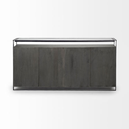 Black & Gray Solid Wood Sideboard