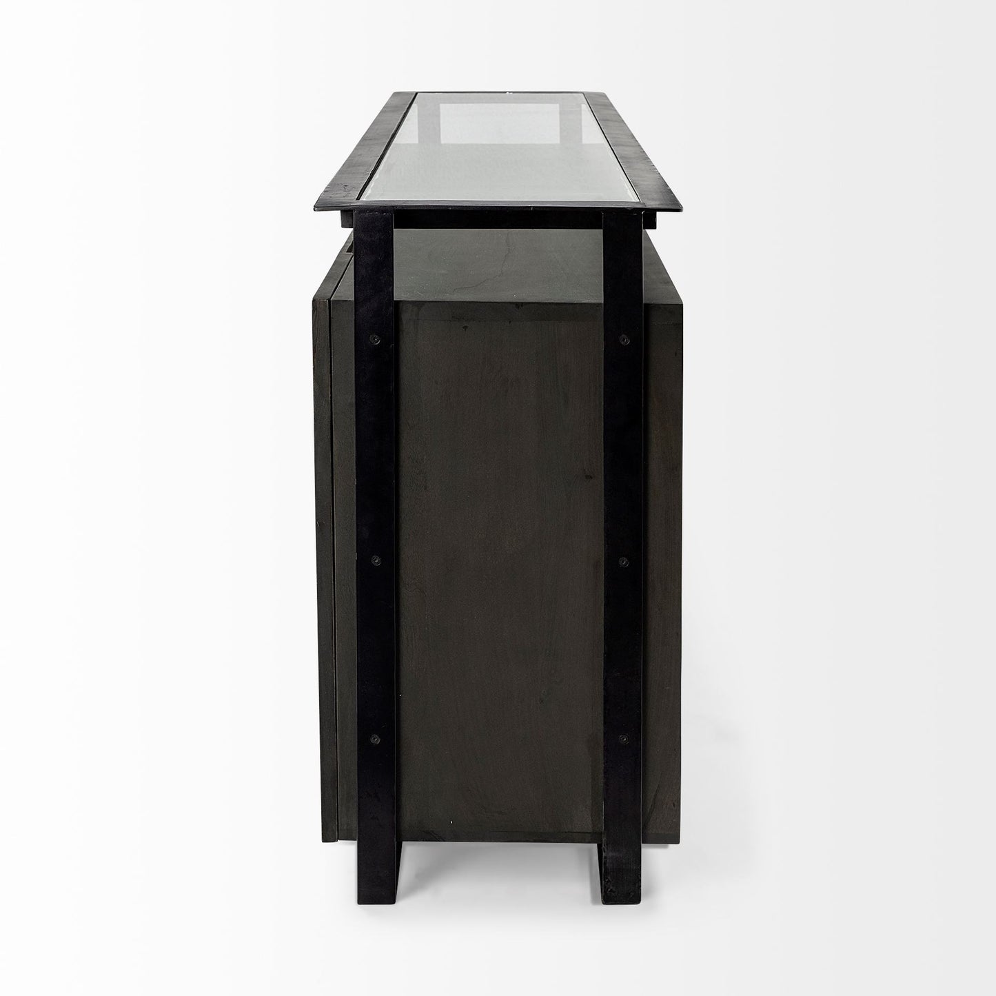 Black & Gray Solid Wood Sideboard