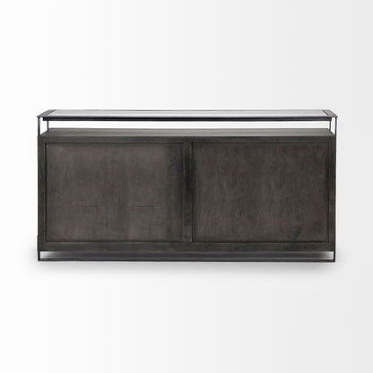 Black & Gray Solid Wood Sideboard