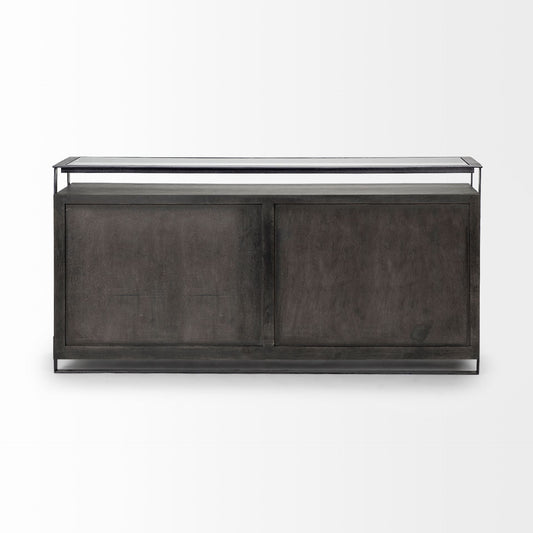 Black & Gray Solid Wood Sideboard