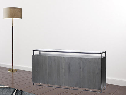 Black & Gray Solid Wood Sideboard