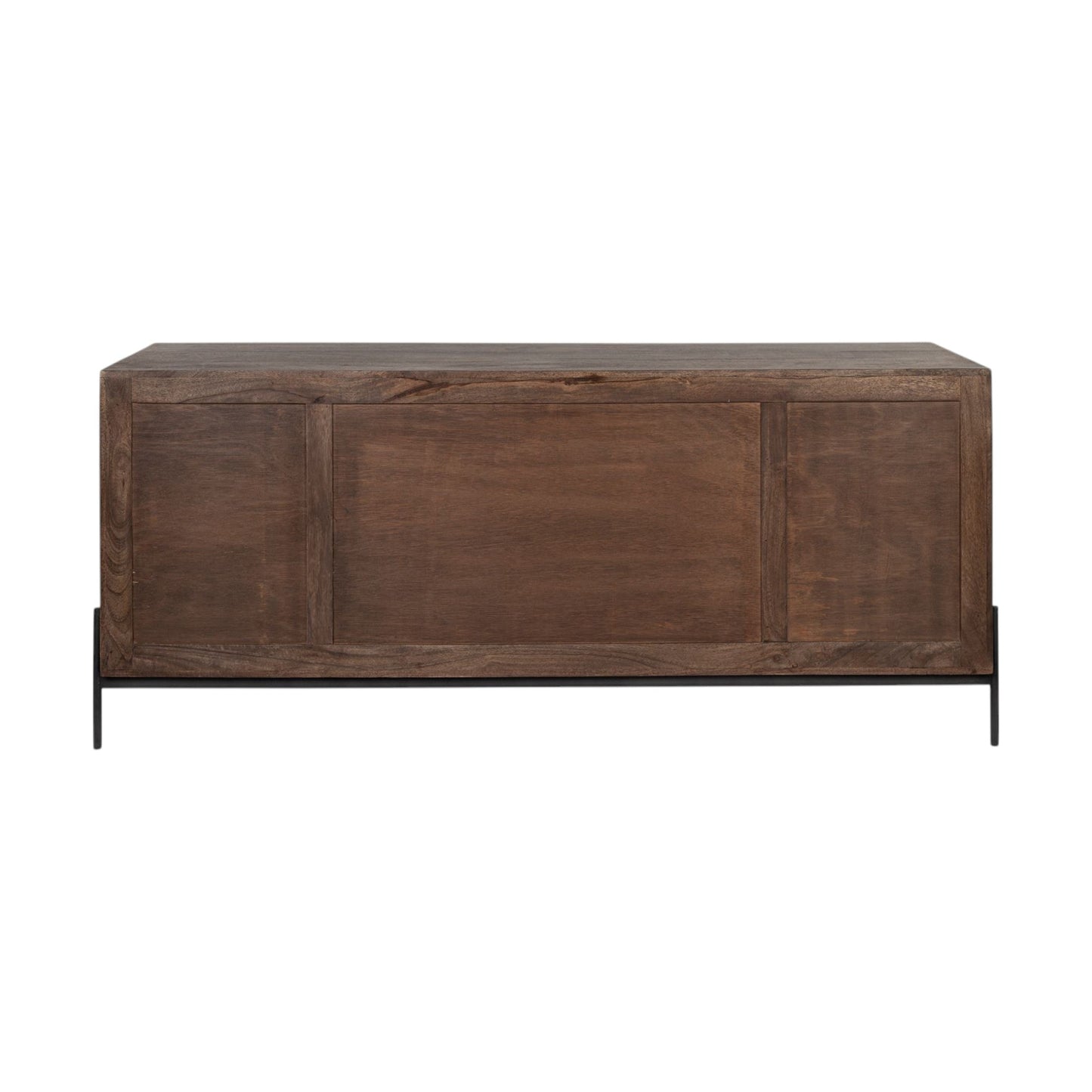 Brown Solid Wood 6 Drawer Sideboard w/ 2 Doors
