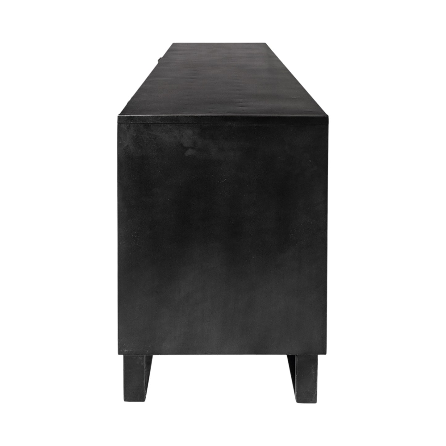 Brown & Black Solid Wood 3 Drawer Sideboard w/ 2 Doors