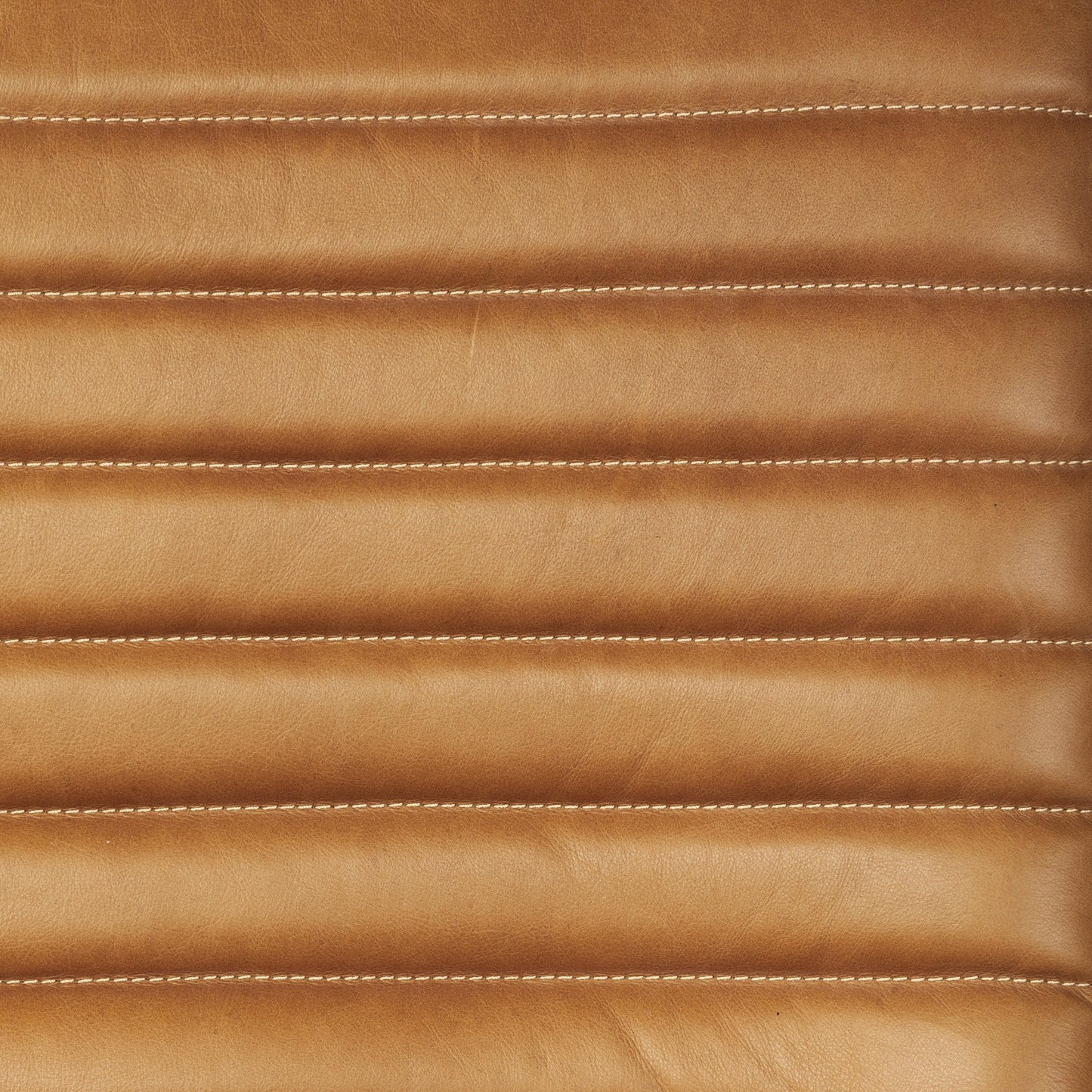 Tan & Black Faux Leather Tufted Lounge Chair
