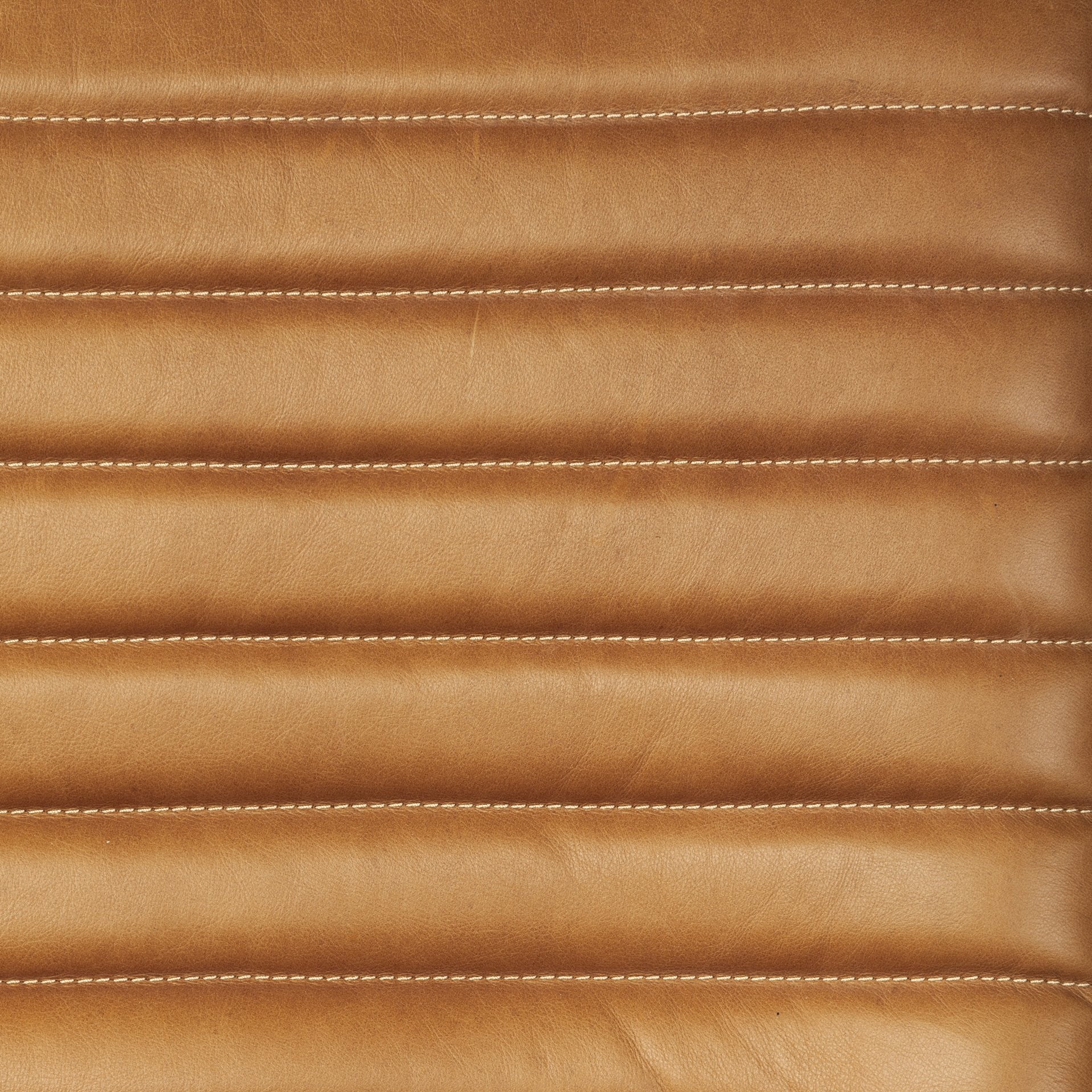 Tan & Black Faux Leather Tufted Lounge Chair