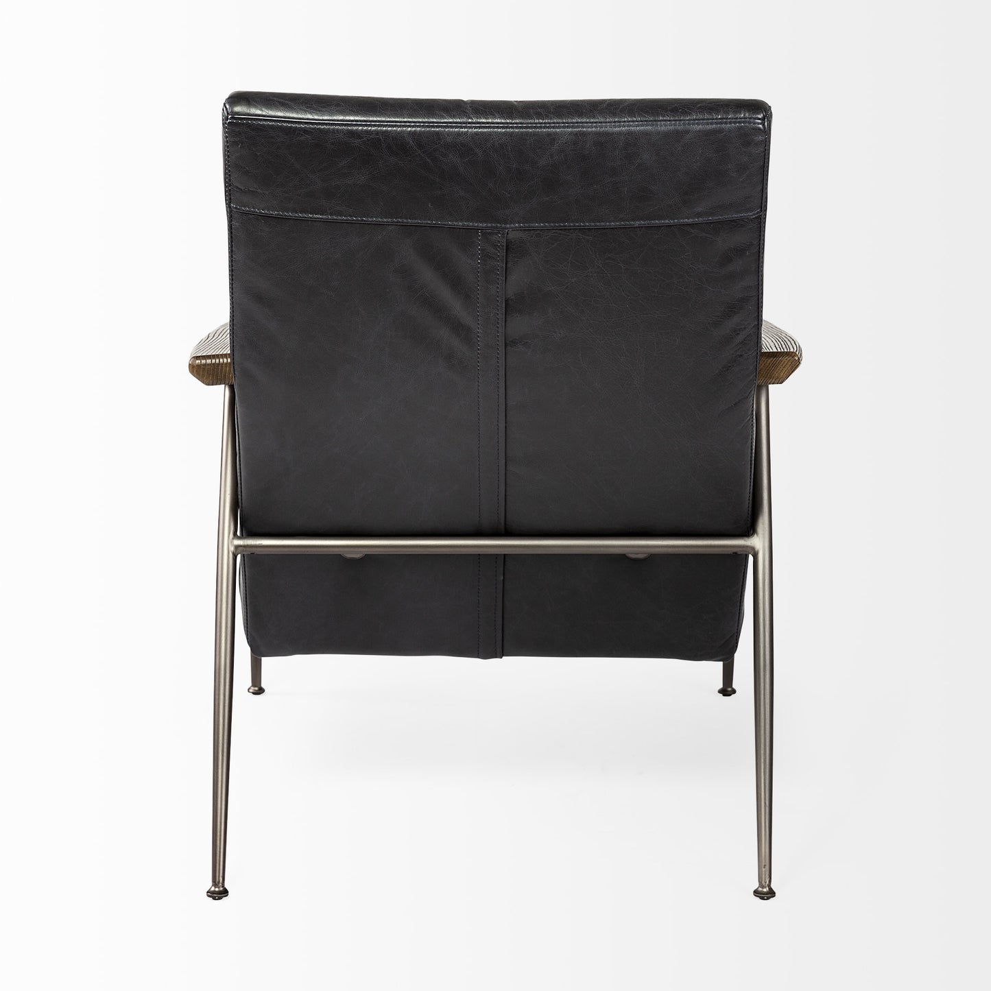 Black & Brown Faux Leather Lounge Chair