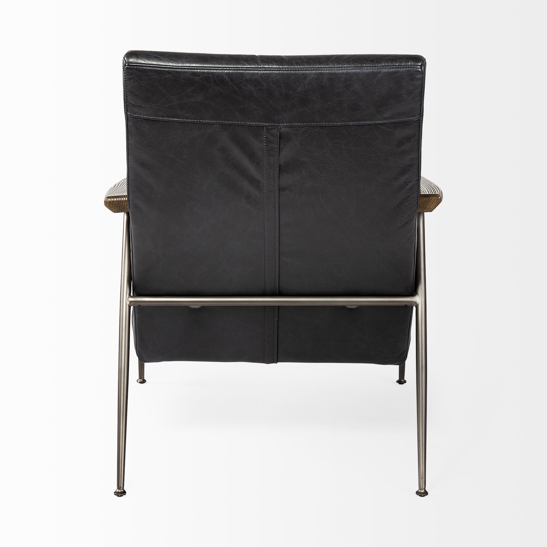 Black & Brown Faux Leather Lounge Chair