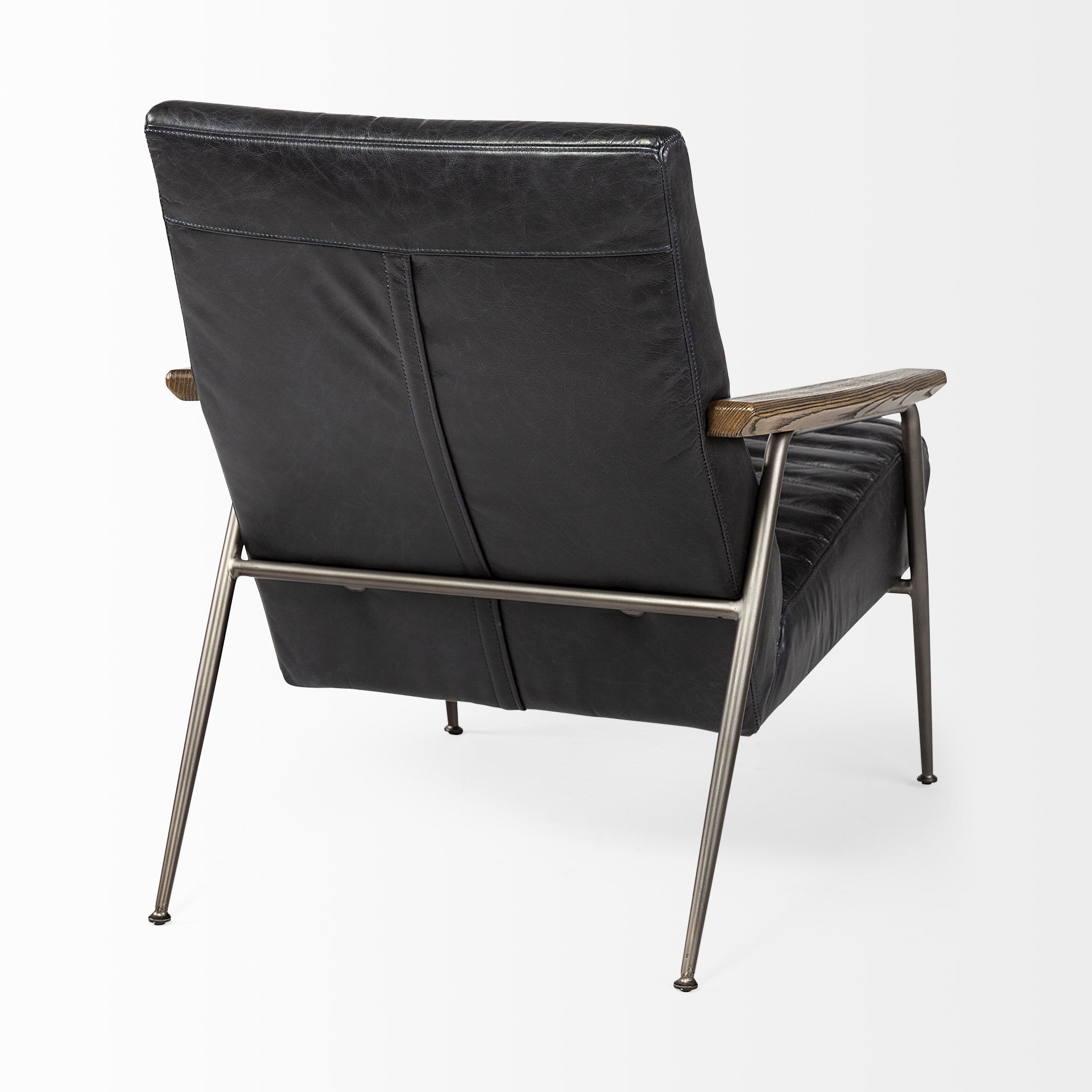 Black & Brown Faux Leather Lounge Chair