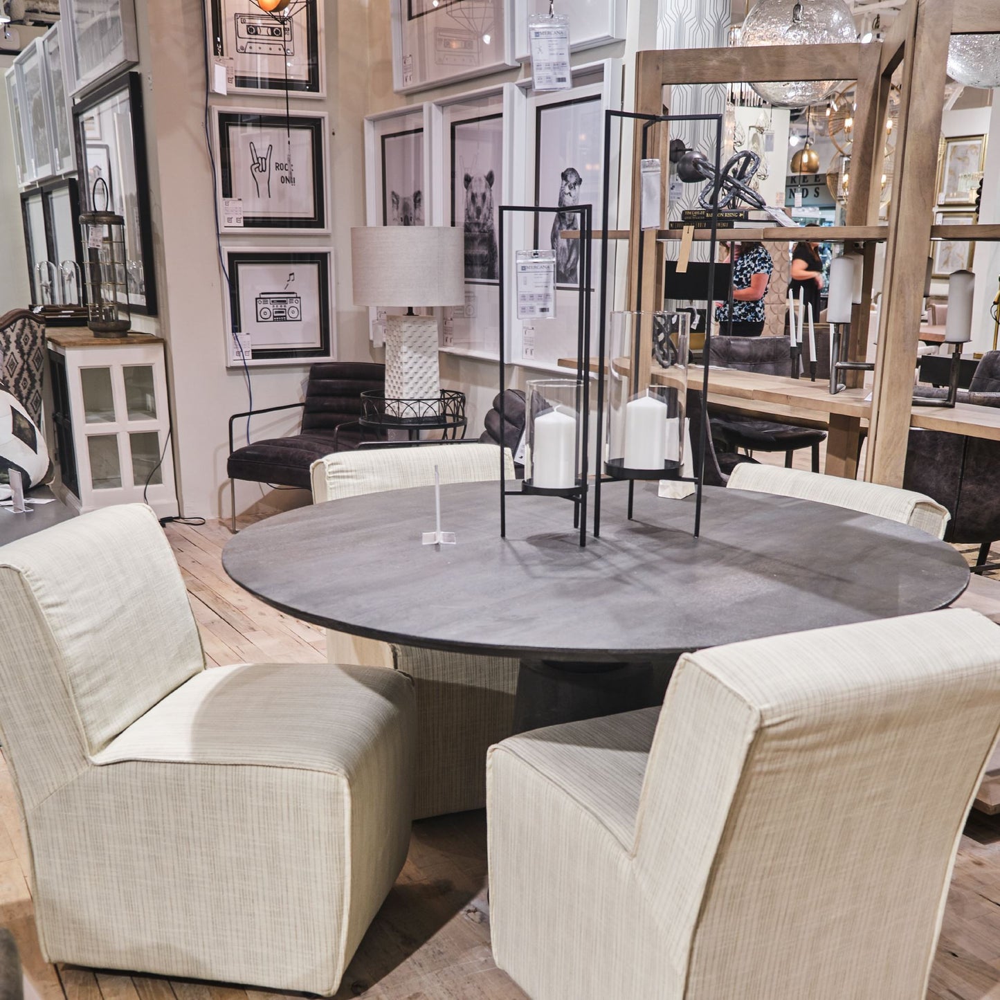 Cream Fabric Dining Chair - Set of 2