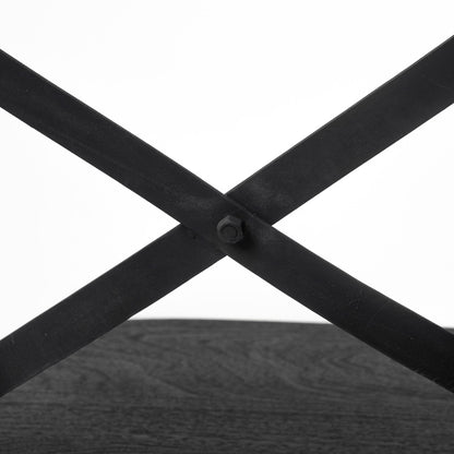 Black Wood Cross Back Side Chairs - Set of 2