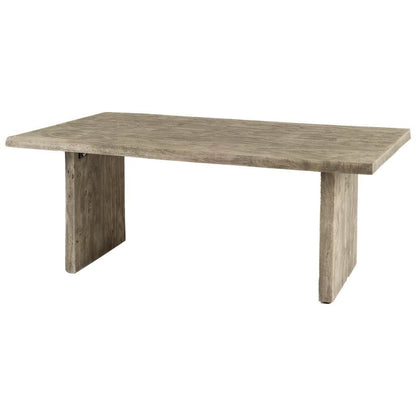 Gray Solid Wood Sled Base Dining Table