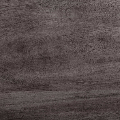 Gray Rounded Solid Wood Pedestal Base Dining Table