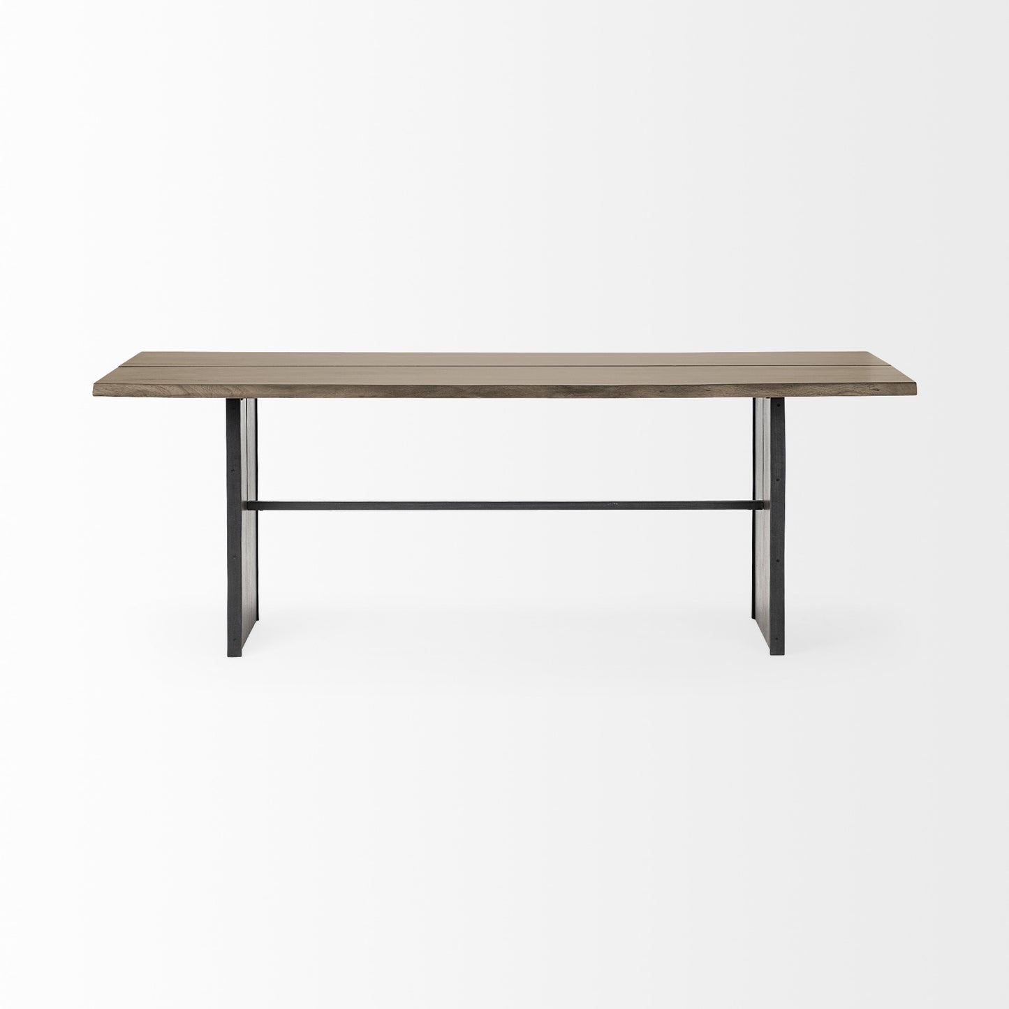 Brown Solid Wood Sled Base Dining Table