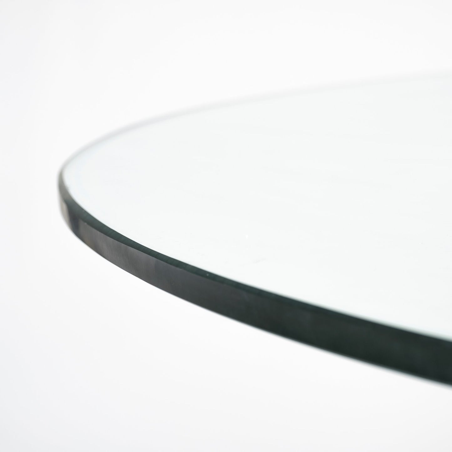 Clear And Brown Rounded Glass And Solid Manufactured Wood Pedestal Base Dining Table