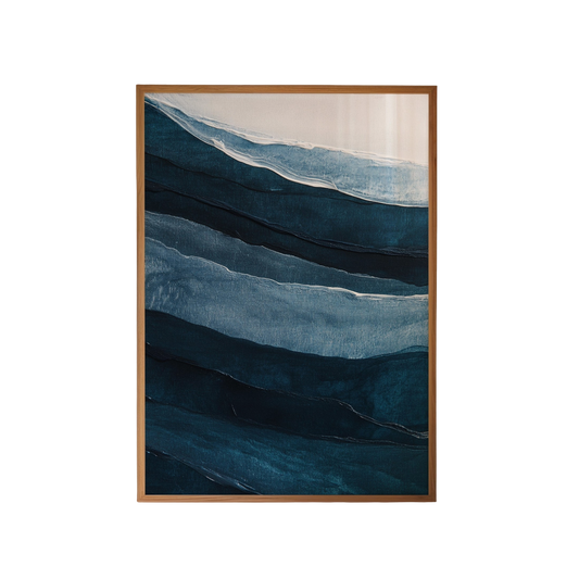 Serene Ocean Waves Abstract Painting
