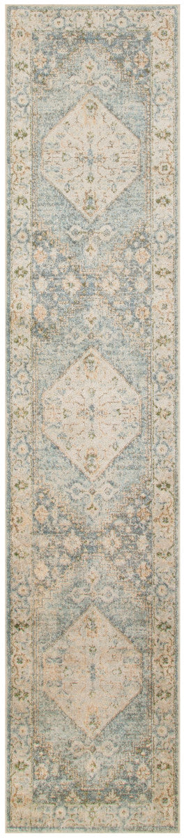 Nourison Astra Silver & Blue Pet Friendly Machine Washable Rug - 2'2" x 8'