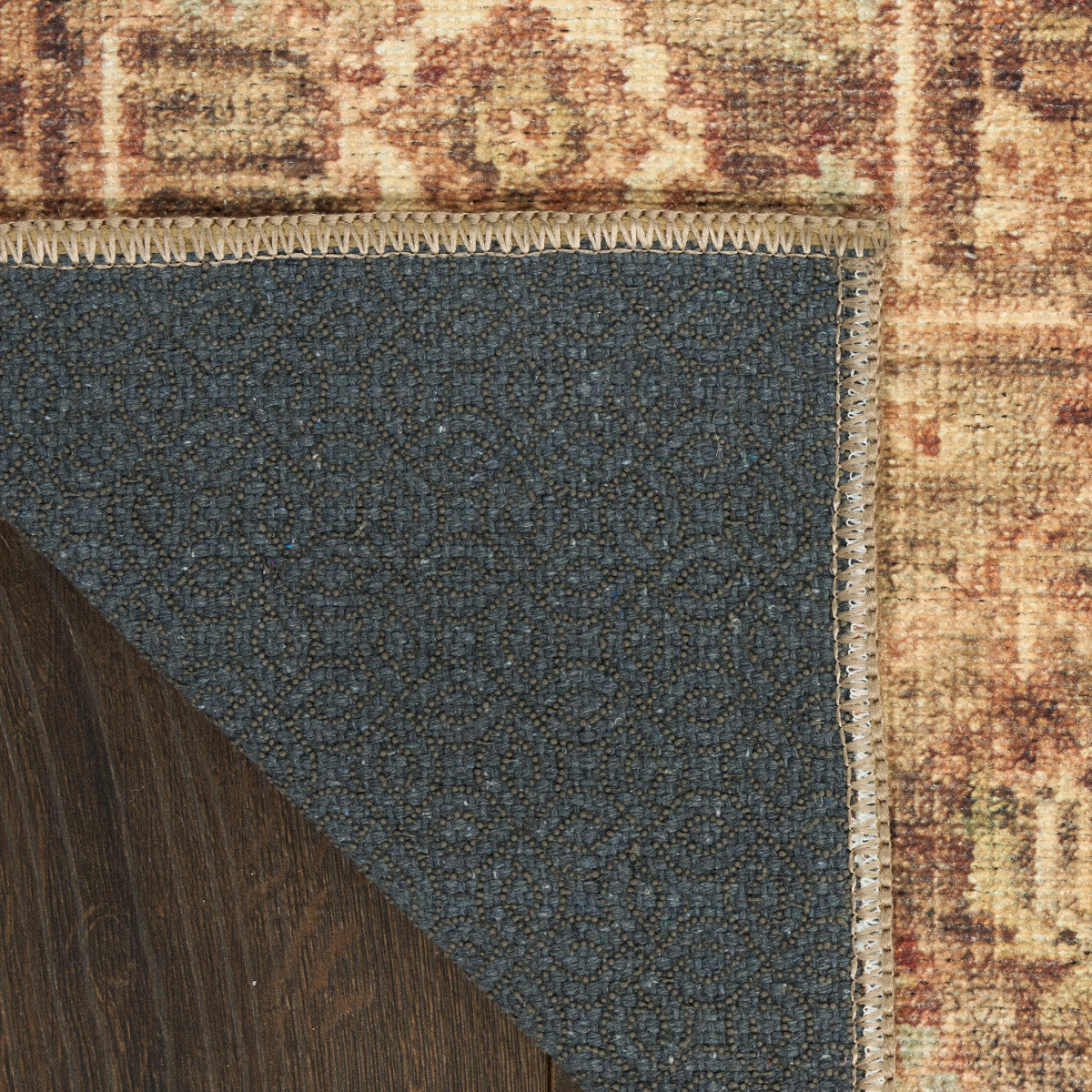 Nourison Vintage Gold Machine Washable Rug - Corner