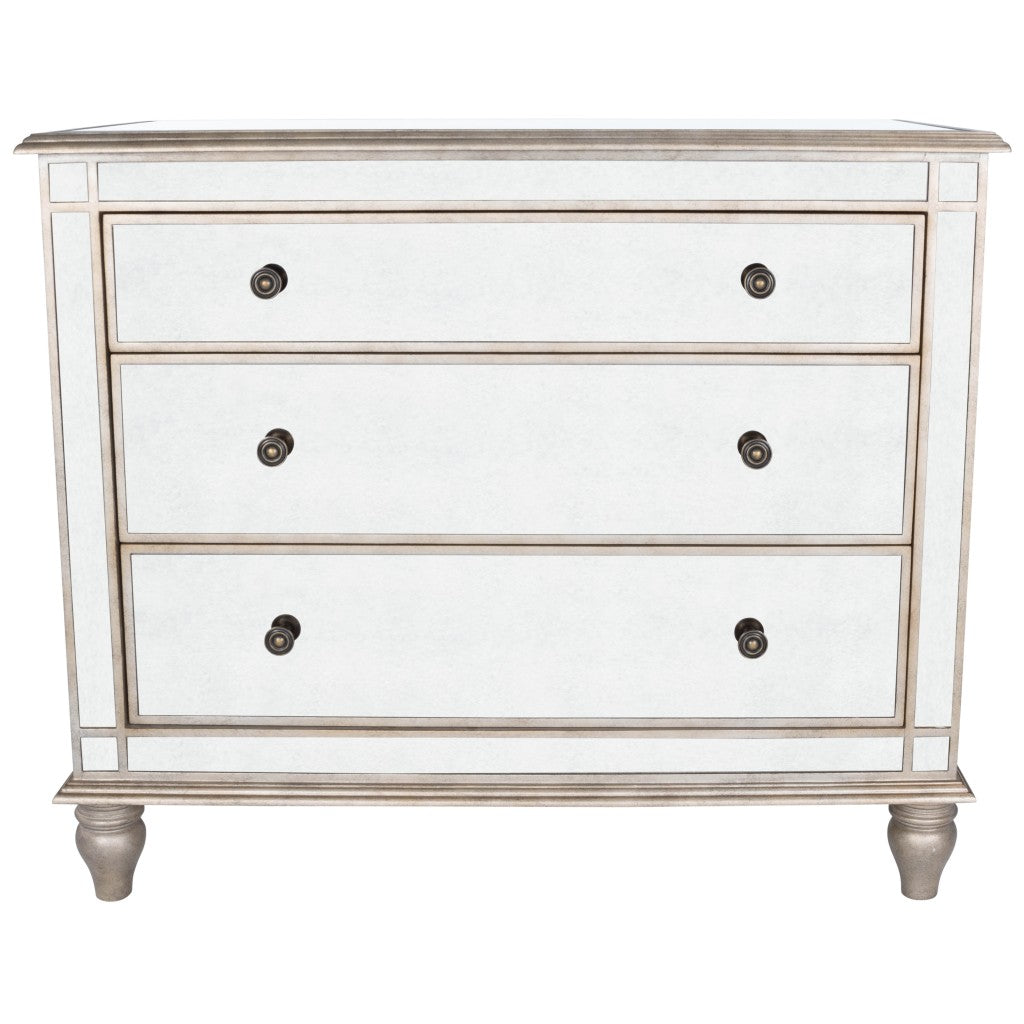Walnut Marble Wood 3-Drawer Dresser