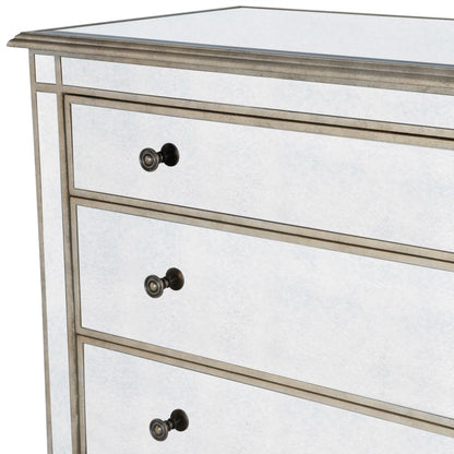 Walnut Marble Wood 3-Drawer Dresser