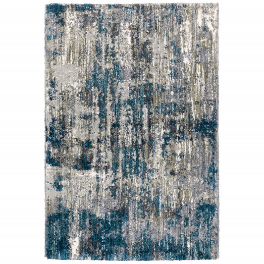 7 x 9 Grey & Blue Grey Skies Rug