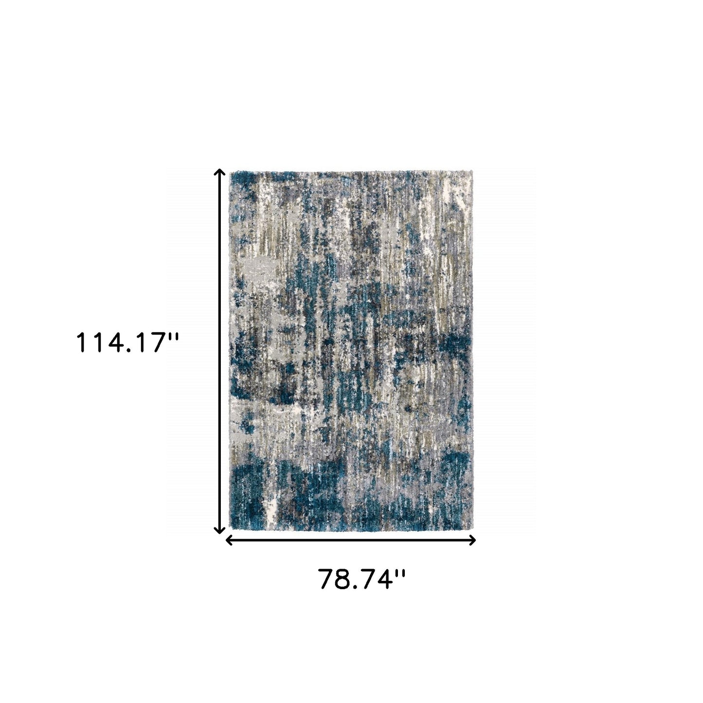 7 x 9 Grey & Blue Grey Skies Rug